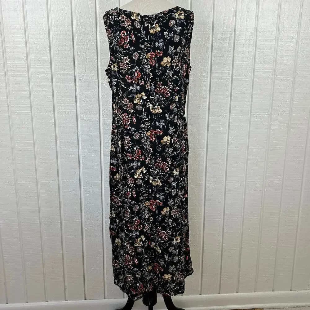 Laura Ashley Vintage Floral Maxi Dress Cottagecore Prairie Women Size 12 - Picture 5 of 5
